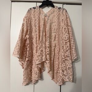 Umgee Pink Lace Cardigan